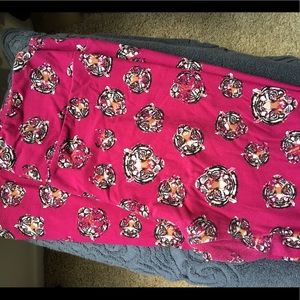 Maroon Tiger Head Lularoe Leggings, size TC